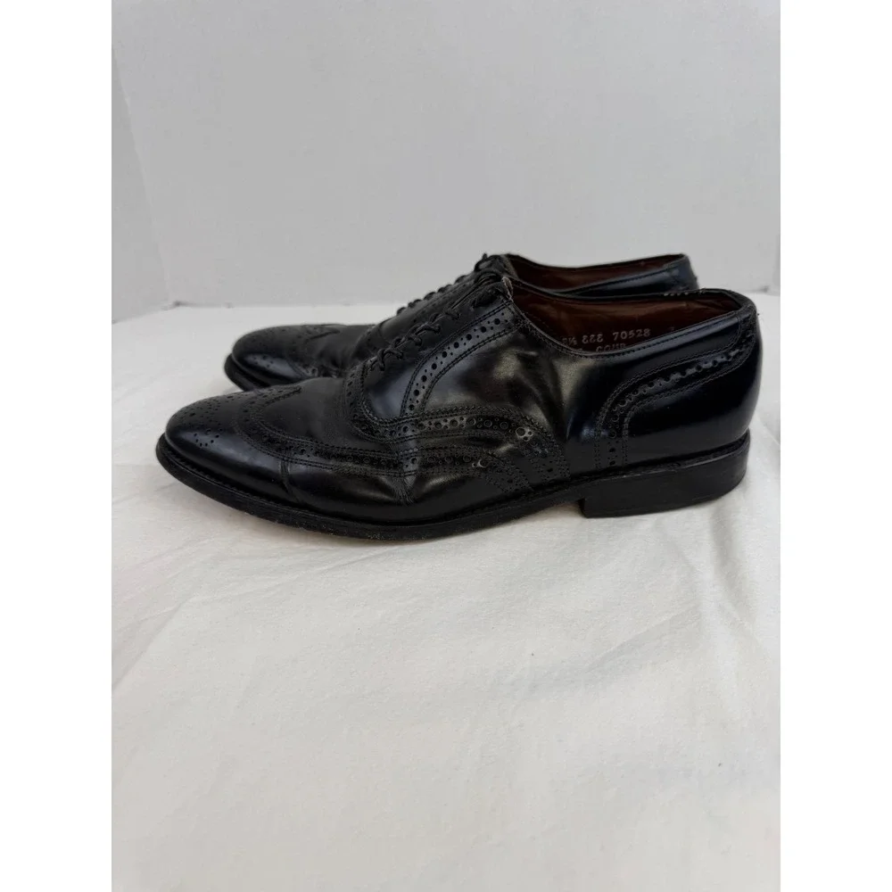 Vintage Allen Edmonds‎ Lloyd Black Leather Wingtip Oxford Dress Shoes Mens 8.5